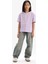 Kız Çocuk Relax Fit Bisiklet Yaka Basic Düz Kısa Kollu Tişört D9099A825SM 2