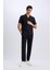%100 Pamuk Keten Görünümlü Pantolon Beli Lastikli Slim Fit Dar Kesim Cepli Düz Paça D2671AX25SM 3