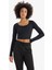fit Crop Bisiklet Yaka Sporcu Uzun Kollu TIŞÖRT E7282AX24WN 3