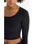 fit Crop Bisiklet Yaka Sporcu Uzun Kollu TIŞÖRT E7282AX24WN 5