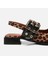 01AYH307310A499 TABA Leopar Desenli Kadın Kemerli Babet 3