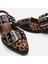 01AYH307310A499 TABA Leopar Desenli Kadın Kemerli Babet 5