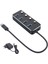 USB 3.0 Güç Adaptörü 4 Port Alüminyum Alaşımlı Ayırıcı Hub USB Hub 3.0 USB Çoklu Genişletici Anahtarı 1.2m Kablo Hub Ab Fişi A (Yurt Dışından) 1