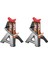 2 Adet Metal 3 Ton Simüle Kriko Yüksekliği Ayarlanabilir Tamir Braketi Sahne Aracı Kaldırma Krikosu 1/10 Trx4 D90 CC01 Rc Tırmanma Arabası Siyah (Oyuncak Model) (Yurt Dışından) 3
