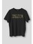 Unisex T-Shirt Running Away From My Problems Eğlenceli Funny Yazı Baskılı Siyah Tişört 1