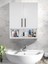 Çok Amaçlı Banyo Dolabı, Ecza Dolabı, 2 Kapaklı Dolap, Hol, Banyo, Ofis, Beyaz, Asudehome 1