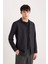 Slim Fit Dar Kesim Pamuklu Basic Düz Uzun Kollu Gömlek A4644AX25SP 4