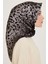 Leopar Desenli Twill Saf İpek Eşarp 9249D 38 2
