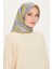 Geometrik Desenli Twill Saf İpek Eşarp 9218D 83 10 1