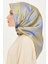 Geometrik Desenli Twill Saf İpek Eşarp 9218D 83 10 3