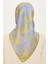Geometrik Desenli Twill Saf İpek Eşarp 9218D 83 10 4