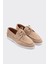Baller Bej Süet Deri Kadın Loafer 3