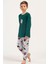 Erkek Çocuk Uzun Kol Yeşil Pijama Takım C1T3N3O504 1