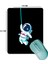 Sonictouch Astronot Temalı Siyah Pürüzsüz Yüzey Kaymaz Taban Dikişsiz Kenar Gamer Oyuncu Mouse Pad 19X23CM 2