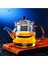 Borosilikat Cam Cam Kapaklı ve Süzgeçli Gold Sap Demlik 800 ml ( Tkb AW2005) 4