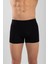 Erkek Bamboo Likralı Düz Boxer Siyah 6