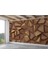 3D Ahşah Geometrik Desenli Duvar KAĞIDI-5624 2