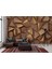 3D Ahşah Geometrik Desenli Duvar KAĞIDI-5624 4