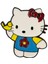 Hello Kitty Bird Metal Broş 1