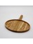 Ahşap Saplı Oval Büyük Sunum Tabağı - Dişbudak Ağacı - 32 cm 2
