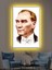 LED Işıklı Atatürk Şık Hediyelik Kanvas Tablo 1