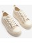 Kadın Sneaker Nakışlı Bağcıklı Keten Spor Ayakkabı Magis 5