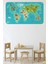 Eğitici Dünya Haritası Dünya Atlası Çocuk ve Bebek Odası Duvar STICKER-60X105-3784 1