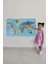 Türkçe Eğitici Ülke ve Başkent Detaylı Atlası Dünya Haritası Duvar STICKER -60X105-3831 4