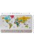 Türkçe Ülke Bayrak Lı Eğitici Başkent Detaylı Atlası Dünya Haritası Duvar STICKER -60X105-3834 2