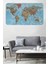 Türkçe Eğitici Ülke ve Başkent Okyanus Detaylı Atlası Dünya Haritası Duvar STICKER -60X105-3849 1