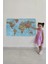 Türkçe Eğitici Ülke ve Başkent Okyanus Detaylı Atlası Dünya Haritası Duvar STICKER -60X105-3849 4