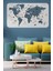 Türkçe Eğitici Ülke ve Başkent Detaylı Atlası Dünya Haritası Duvar STICKER -60X105-3832 1