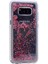 Galaxy S8 Uyumlu Kılıf Özel Tasarım Sıralı Taşlı Sıvılı Simli Silikon Kapak 1