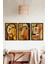 Dekorize Mdf Tablo Seti 3 Parça 3 mm - Salon Oturma Odası Için Bohem Duvar Dekoru Çerçeve Görünümlü 3049 3