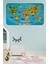 Eğitici Dünya Haritası Dünya Atlası Çocuk ve Bebek Odası Duvar STICKER-60X105-3788 1