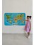 Eğitici Dünya Haritası Dünya Atlası Çocuk ve Bebek Odası Duvar STICKER-60X105-3788 4