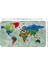 Türkçe Eğitici Ülke ve Başkent Okyanus Detaylı Atlası Dünya Haritası Duvar STICKER -60X105-3840 2