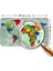 Türkçe Eğitici Ülke ve Başkent Okyanus Detaylı Atlası Dünya Haritası Duvar STICKER -60X105-3840 3