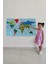 Türkçe Eğitici Ülke ve Başkent Okyanus Detaylı Atlası Dünya Haritası Duvar STICKER -60X105-3866 4