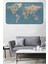 Türkçe Eğitici Ülke ve Başkent Okyanus Detaylı Atlası Dünya Haritası Duvar STICKER -60X105-3836 1