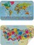 Türkçe Dünya ve Türkiye Haritası Ülke Bayraklı Çocuk ve Genç Odası Duvar STICKER-60X105-3882BAYRAK 1