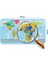 Türkçe Dünya ve Türkiye Haritası Ülke Bayraklı Çocuk ve Genç Odası Duvar STICKER-60X105-3882BAYRAK 2