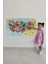Türkçe Dünya ve Türkiye Haritası Ülke Bayraklı Çocuk ve Genç Odası Duvar STICKER-60X105-3882BAYRAK 5