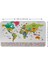 Türkçe Ülke Bayrak Lı Eğitici Başkent Detaylı Atlası Dünya Haritası Duvar STICKER -60X105-3860 2