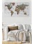 Türkçe Eğitici Ülke ve Başkent Detaylı Atlası Dünya Haritası Duvar STICKER -60X105-3852 1