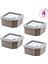4'lü Q-Box Saklama Kabı Terra 350 ml 5