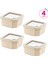 4'lü Q-Box Saklama Kabı Latte 350 ml 5