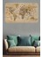 Ahşap Görünümlü Türkçe Eğitici Detaylı Atlası Dünya Haritası Duvar STICKER -60X105-3843 1