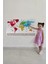 Türkçe Ülke Bayrak Lı Eğitici Başkent Detaylı Atlası Dünya Haritası Duvar STICKER -60X105-3861 4