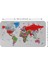 Eğitici Ülke ve Başkent Detaylı Atlası Dünya Haritası Duvar STICKER -60X105-3853 2